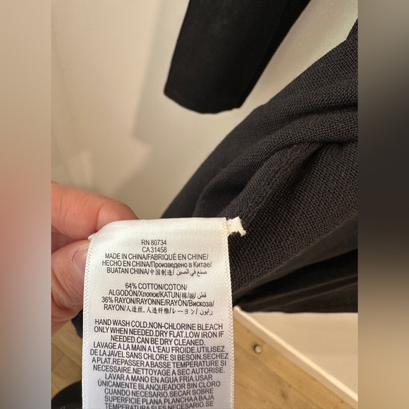 Bcbg knit thin cardigan, size M, Black Long Cardigan with Pockets - Picture 3 of 8